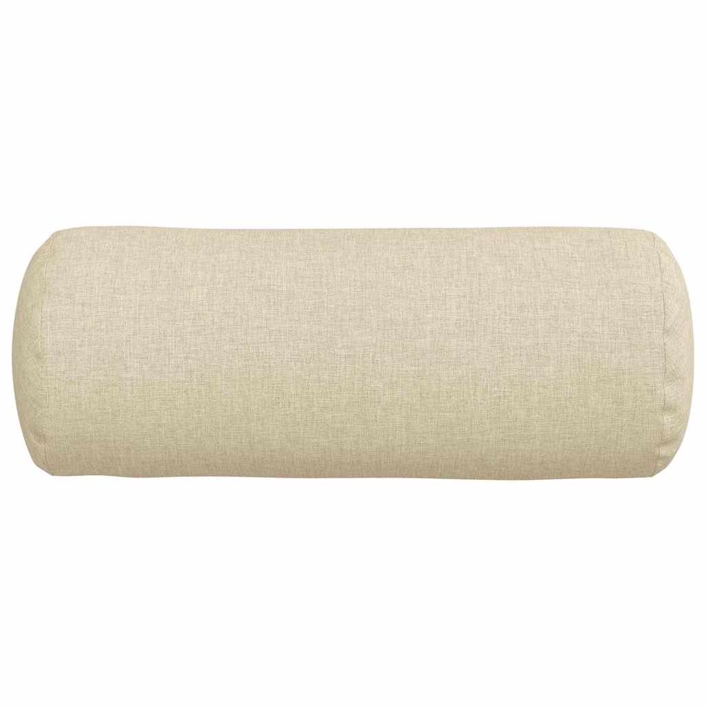 Bolster Pillows 2 pcs Cream Ø 15 x 40 cm Fabric